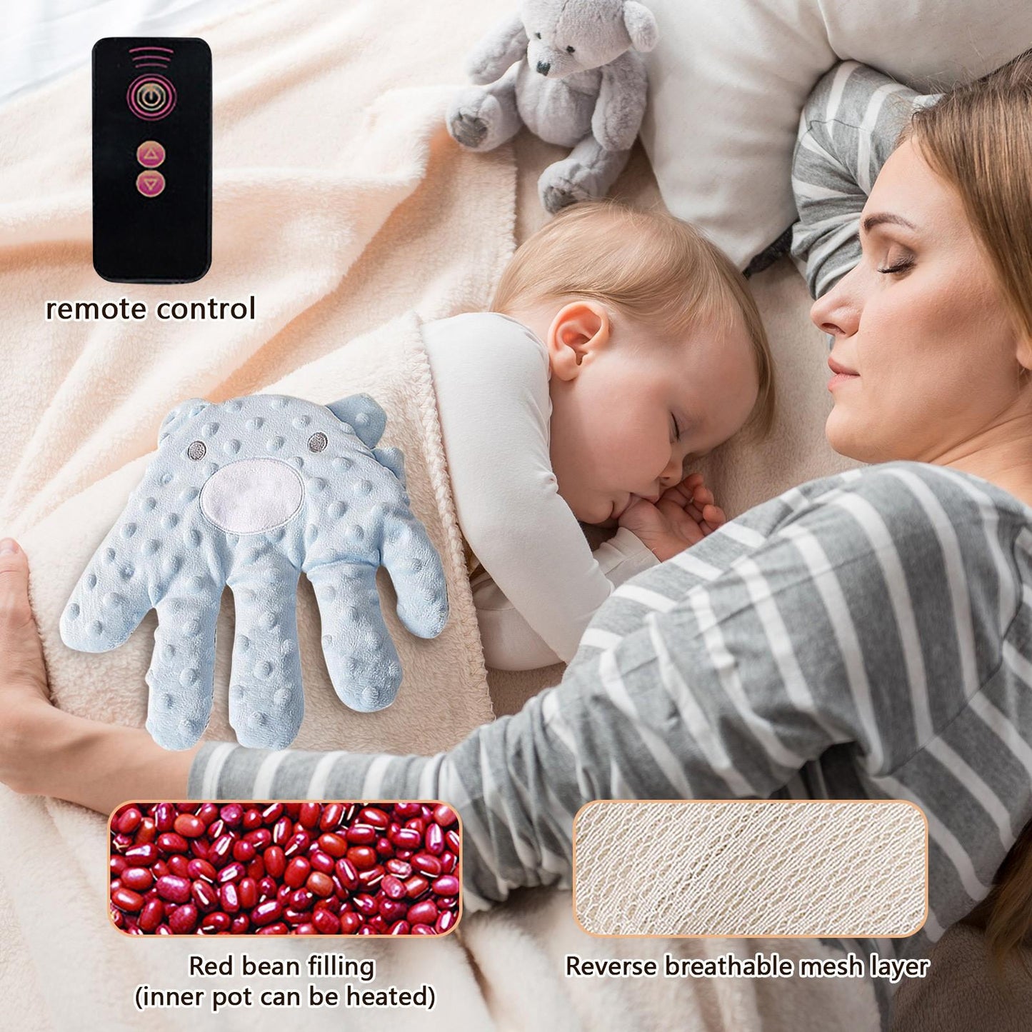 Rechargeable RC Baby Plush Patting Hand Soother