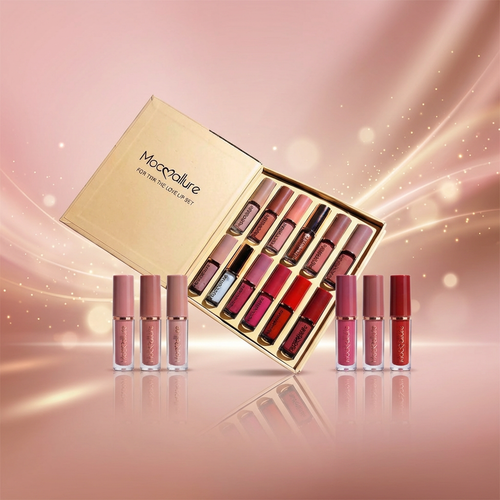 MoCallure Lip Gloss Set – 12pcs Shimmer & Matte Shades