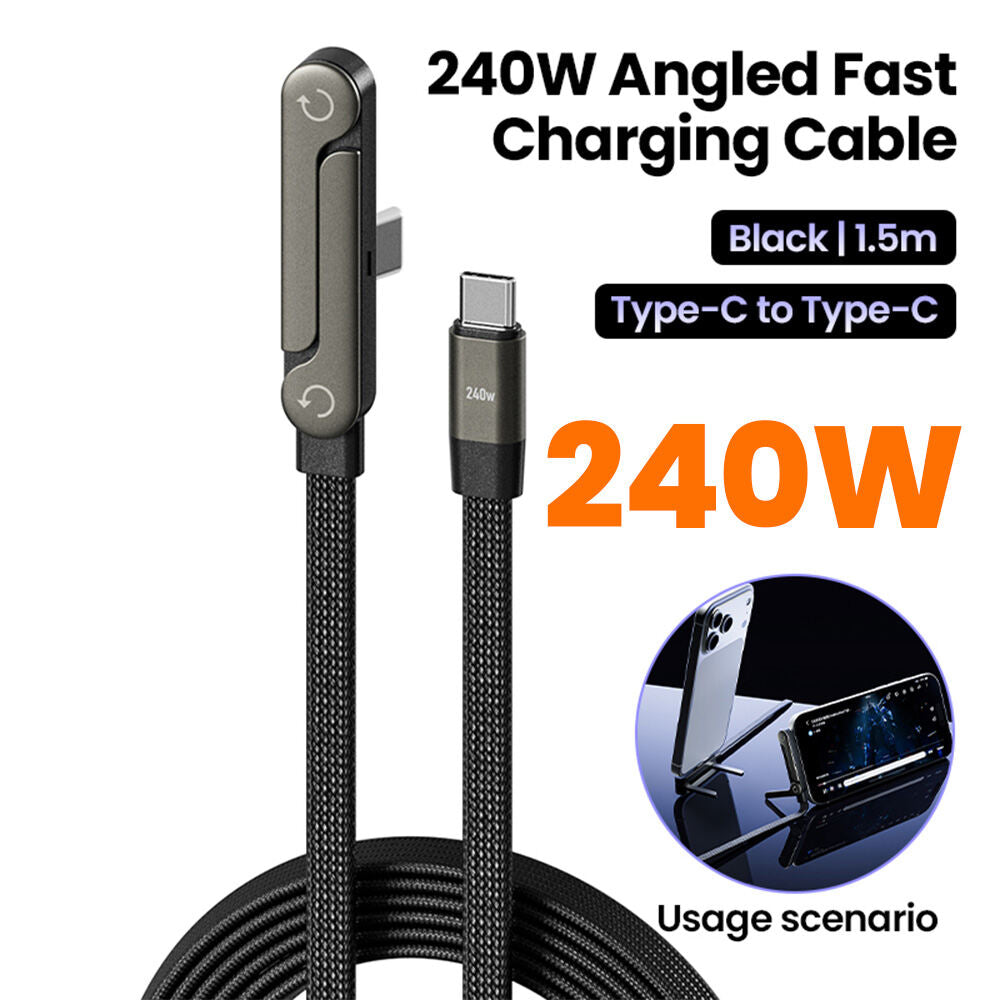 Type-C to Type-C 240W  Fast Charge Cable With Mobile  Stand