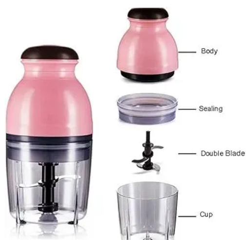 Mini Electric Food Chopper – Portable 250ml Wireless Food Processor & Garlic Mincer with USB Rechargeable Battery