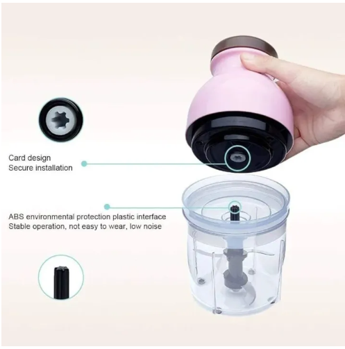 Mini Electric Food Chopper – Portable 250ml Wireless Food Processor & Garlic Mincer with USB Rechargeable Battery