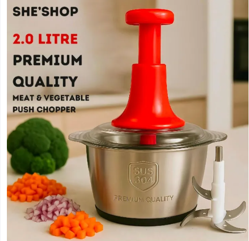 4 Curved Stainless Steel Blades, Meat & Vegetable Cutter ...