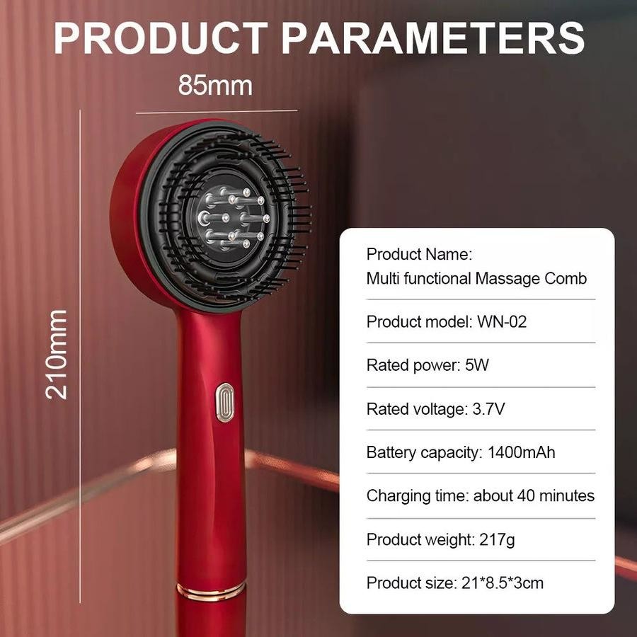 💆‍♂️ Electric Scalp Massage Comb Hair Growth Brush | Up to 45% OFF 🔥