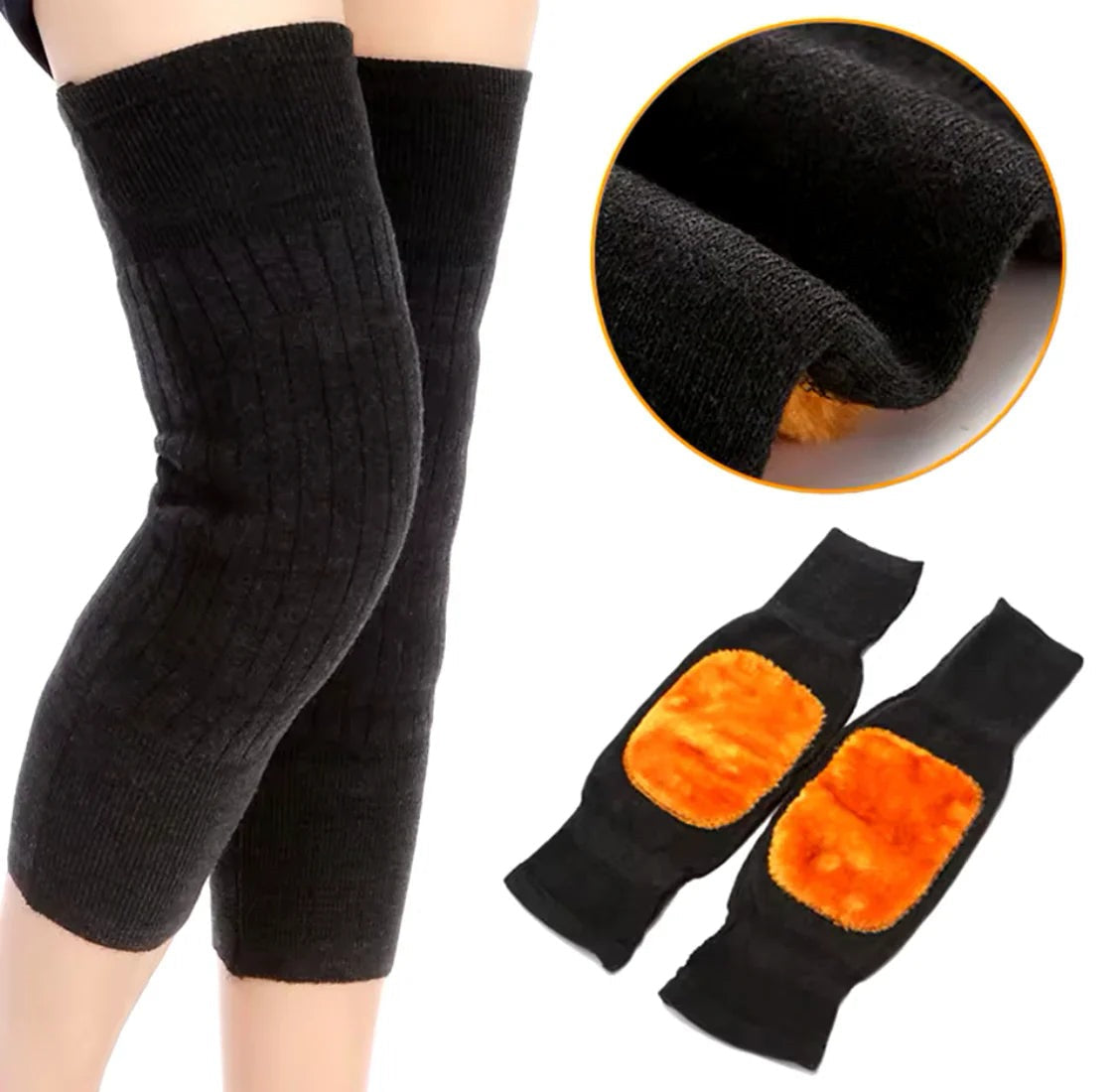 Cashmere Wool Knee Warmers with Adjustable Strap – For Men & Women | Up to 50% Off