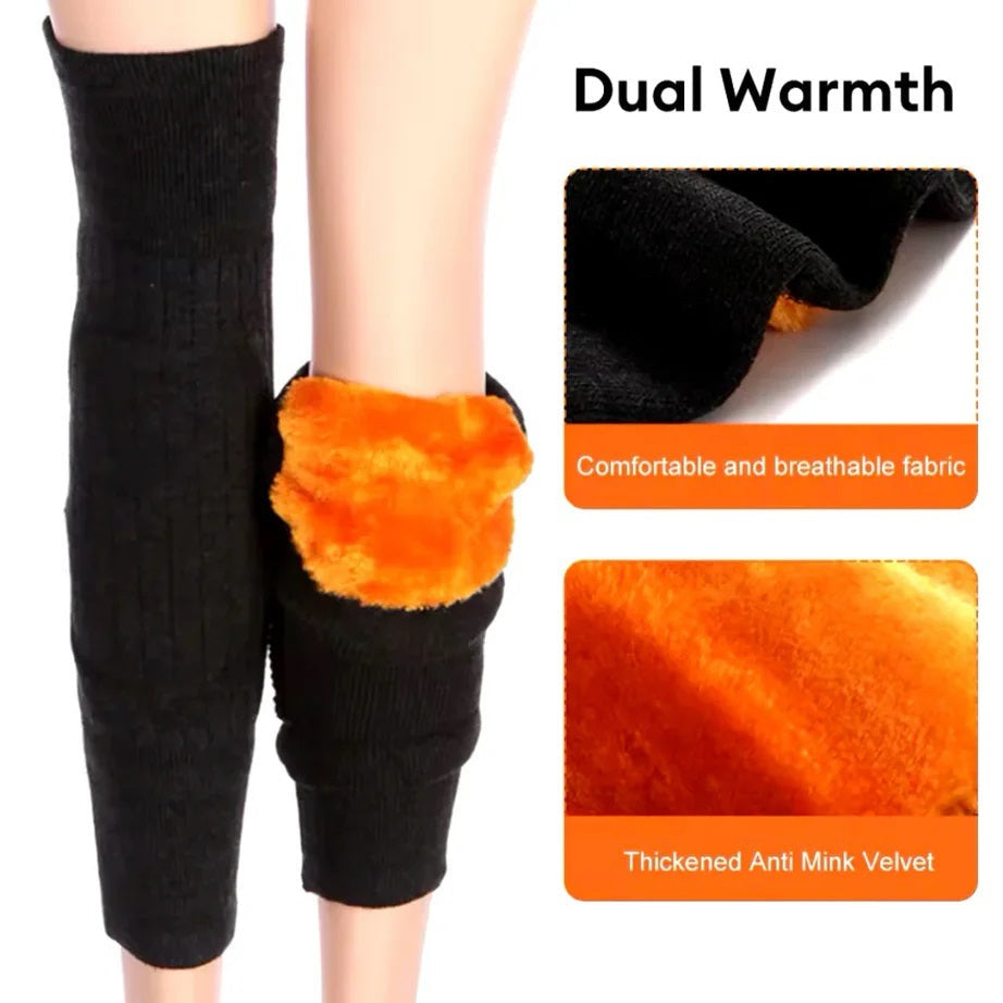 Cashmere Wool Knee Warmers with Adjustable Strap – For Men & Women | Up to 50% Off