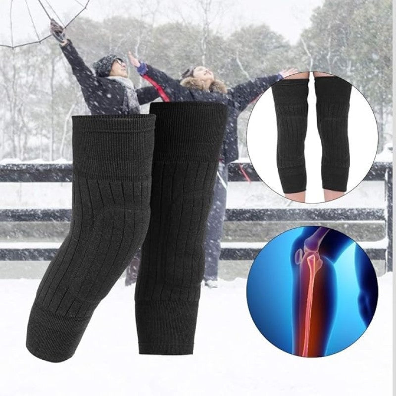 Cashmere Wool Knee Warmers with Adjustable Strap – For Men & Women | Up to 50% Off