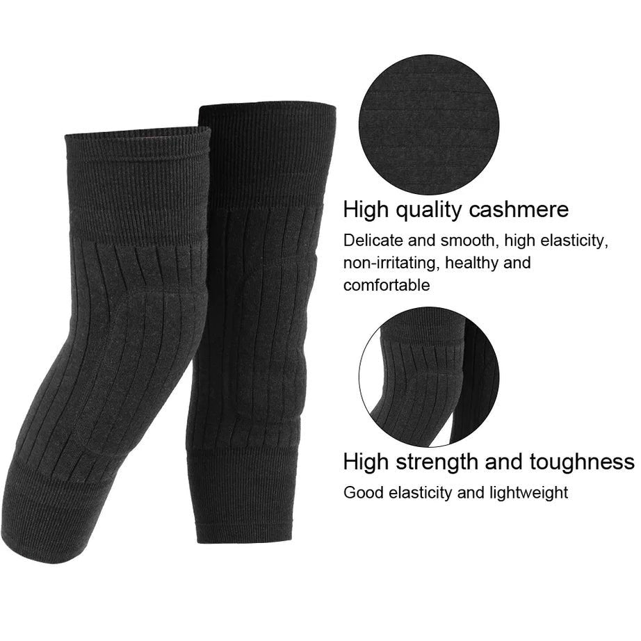 Cashmere Wool Knee Warmers with Adjustable Strap – For Men & Women | Up to 50% Off