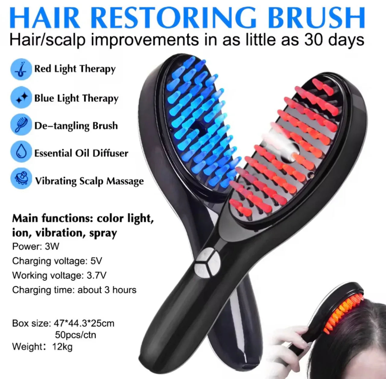 USB Electric Hair Massage Comb | (Free Home Delivery)