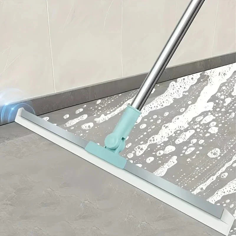 All-Purpose Scraping Wiper Handle Household Cleaning Tool for Floor Bathroom Kitchen Shower Tile Pet Hair