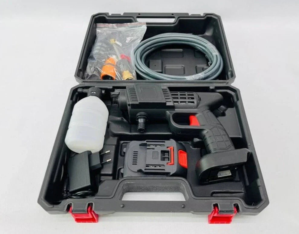 Rechargeable Lithium Electric Water Gun, Car Wash Water Gun, Power Car Washer, Portable Car Washer, 48HV, English Instruction Manual Included