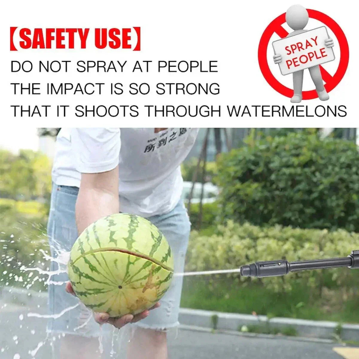 Rechargeable Lithium Electric Water Gun, Car Wash Water Gun, Power Car Washer, Portable Car Washer, 48HV, English Instruction Manual Included